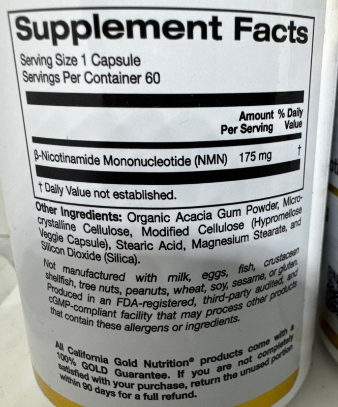 3X California Gold Nutrition-175 mg-60 Veggie Capsules-MFG 12/2024-Brand New-US gallery