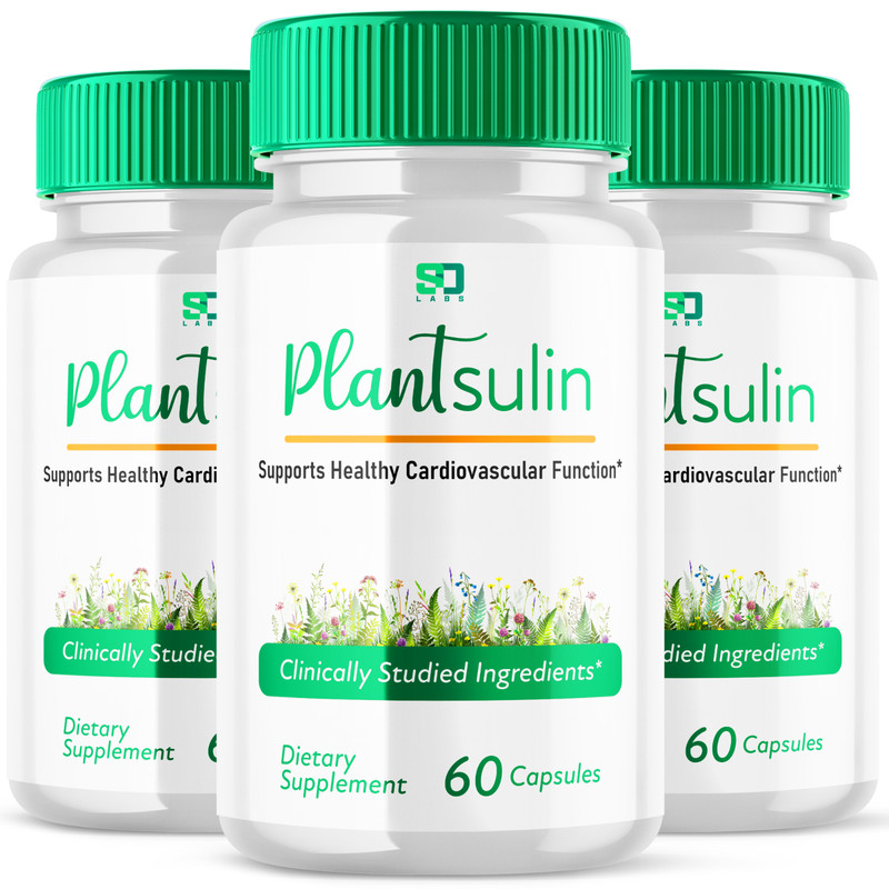 (3 Pack) Plantsulin Supports Healthy Cardiovascular Function Pill (180 Capsules)