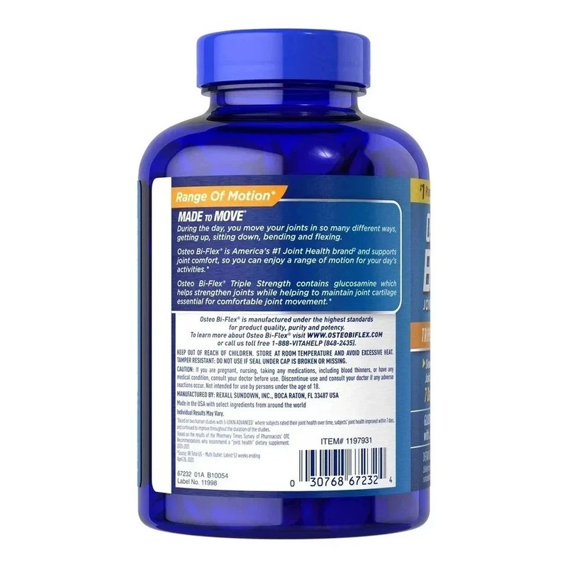 Osteo Bi-Flex Triple Strength with TURMERIC / 220 Tablets_Free Shipping gallery