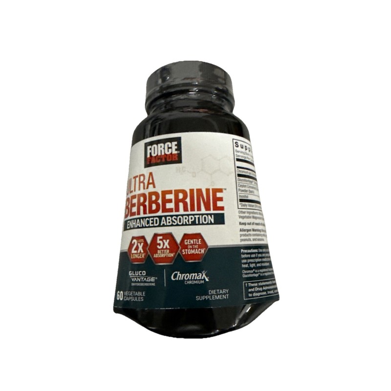 FORCE FACTOR Ultra Berberine Enhanced Absorption, 5X Better Absorption Damaged