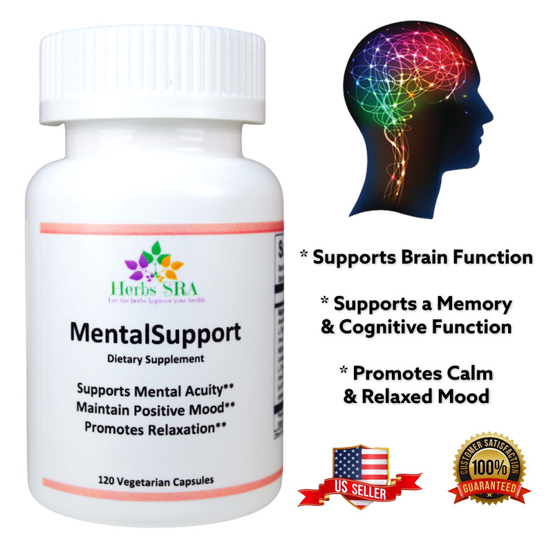 MENTAL HELP, 120 Capsules, Anti Stress, Depression relief, Brain Health. Energy.