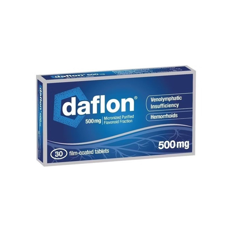 Daflon 500mg Tablets 30 Count – Plant-Based Flavonoid Supplement