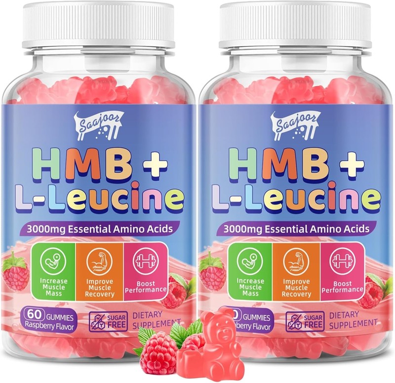 2 Pack HMB and L-Leucine 3000mg with Calcium Gummies gallery