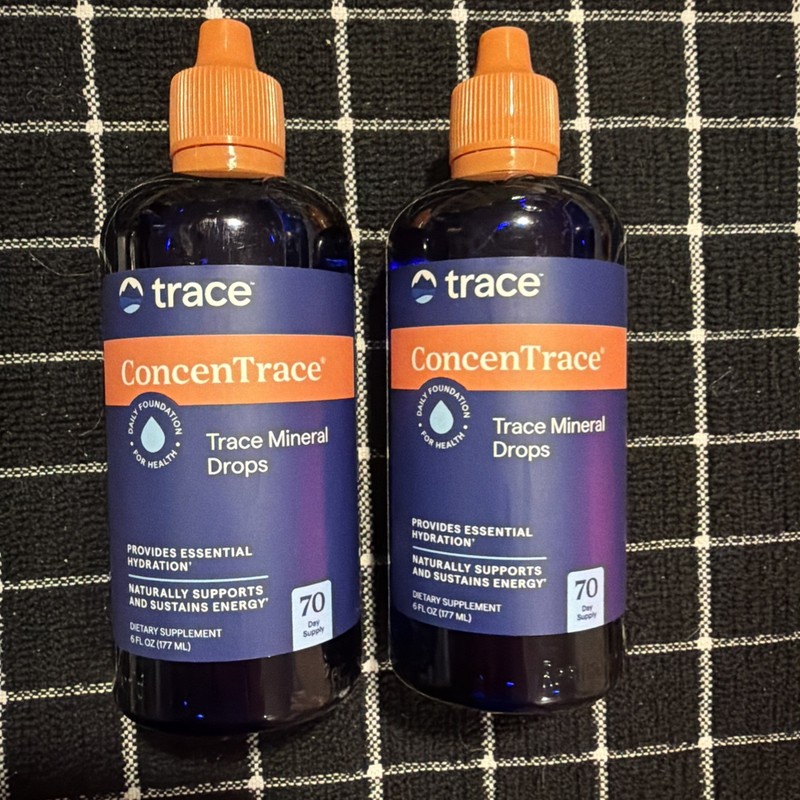 Lot of 2 Trace Minerals ConcenTrace MINERAL DROPS – 6 fl.oz. Free shipping