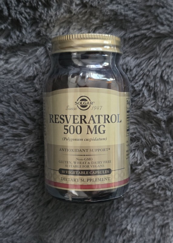 Solgar Resveratrol 500 Mg Capsules Antioxidant Protection Gluten Dairy Free 30