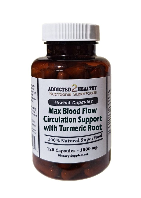 120 Circulation Support with Turmeric Capsules – Nitric Oxide, Blood Flow + More