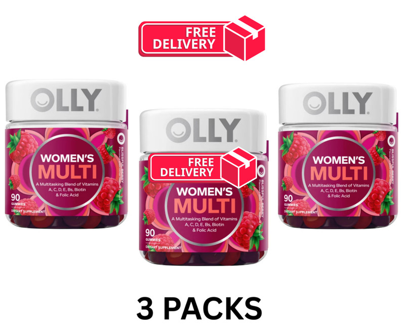Olly Women’s Multivitamin Gummy, Vitamins A, D, C, E, Biotin, ( 3 Packs )