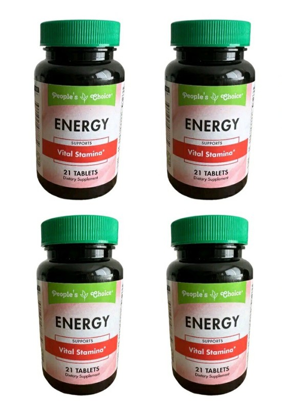 4X Bottles People’s Choice Energy Guarana Green Tea Ginseng stamina 84 Capsules