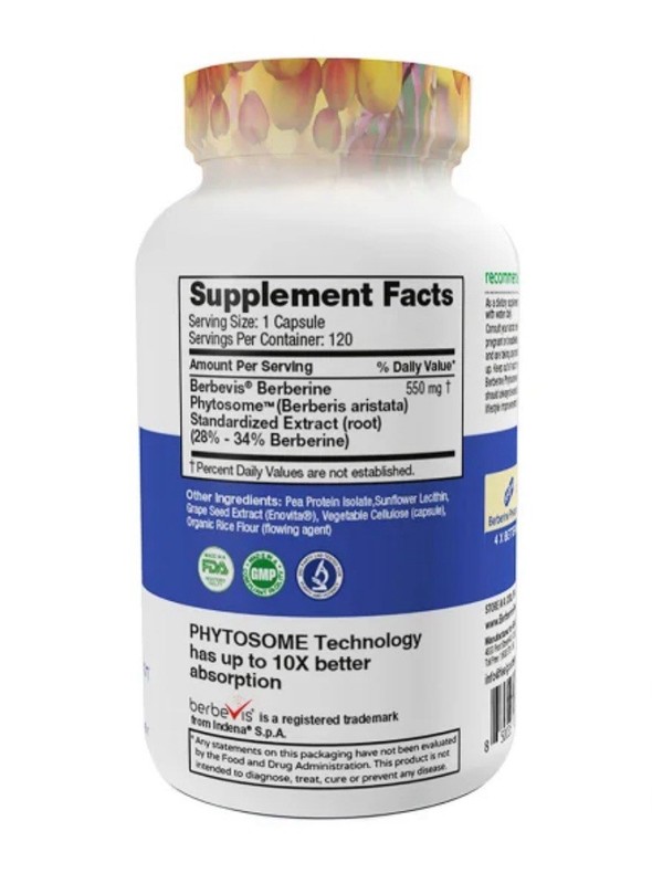 Feel Good Berberine Phytosome High Absorption 120 Capsules EXP 05/2028 gallery
