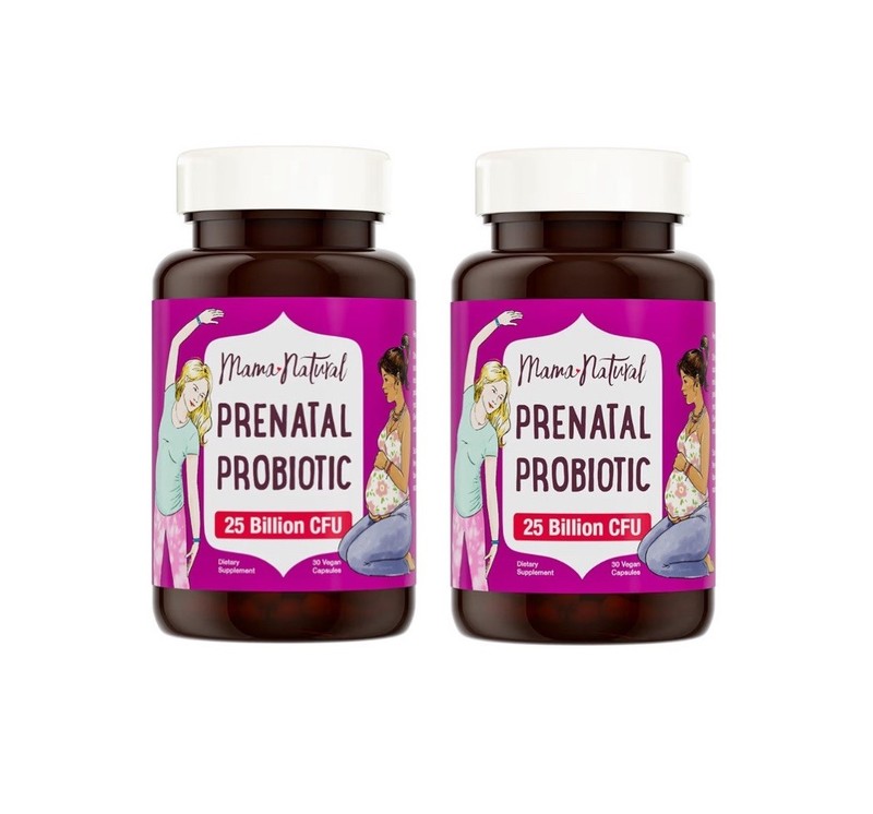2 Pack of Mama Natural Prenatal Probiotics – Gut & Immune Support for Pregnancy