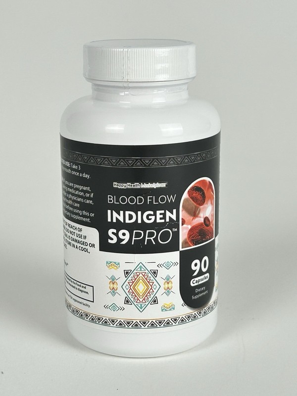 Happy Health Indigen S9 Pro Blood Flow Supplement 90 Capsules Exp 01/2028