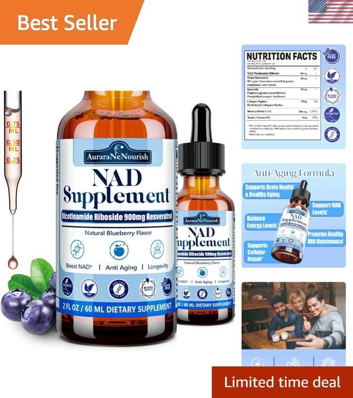 NAD Supplements for Women & Men, Liposomal NAD Nicotinamide Riboside Resverat…