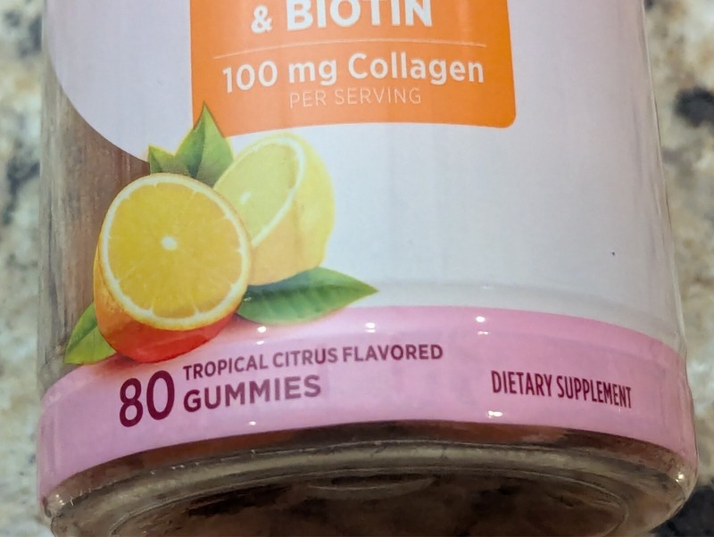 Natures Bounty Hair, Skin & Nails Gummies with Biotin & Collagen 80 Count Orange gallery