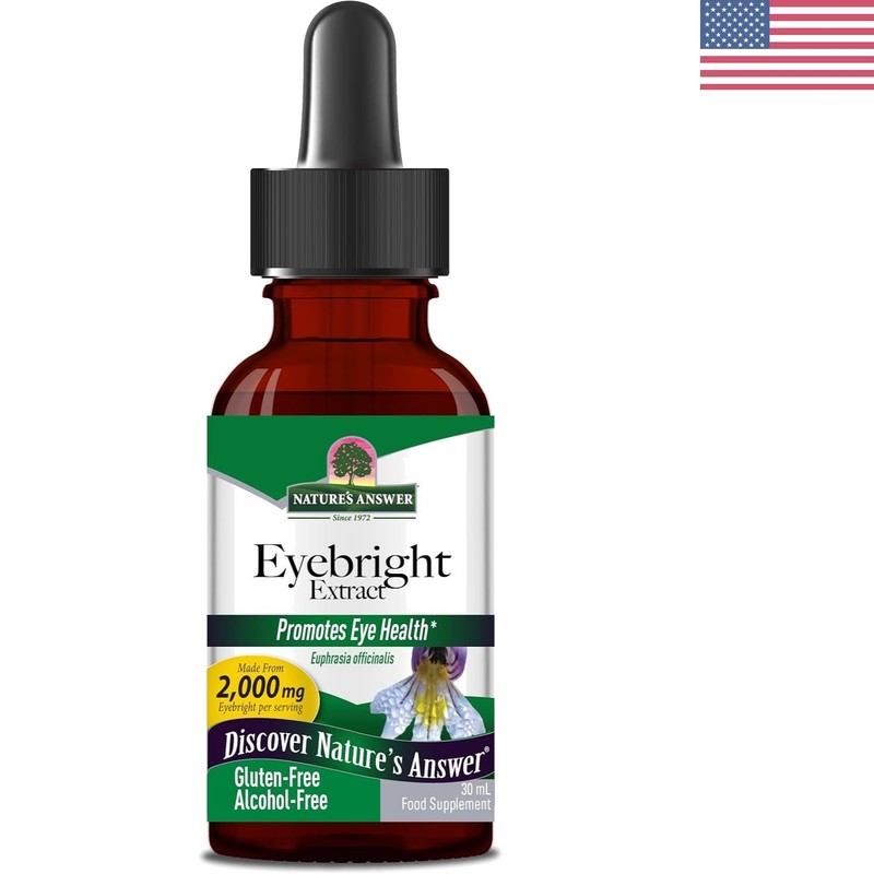 1oz Eyebright Herb Tincture | Promotes Healthy Eyes | Alcohol-Free & Gluten-Free