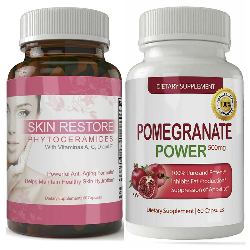 Skin Restore Collagen Supplement & Pomegranate Extract Weight Management 60 Caps