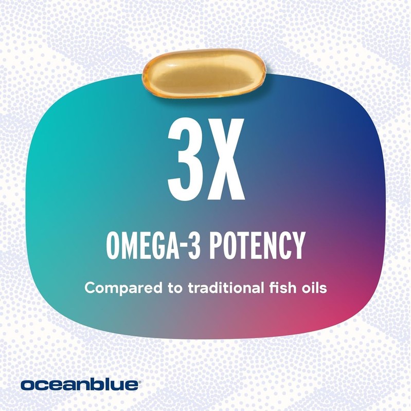 Oceanblue Omega-3 Fish Oil 2100 + D3 120ct 2Pack Burpless Triple Strength gallery