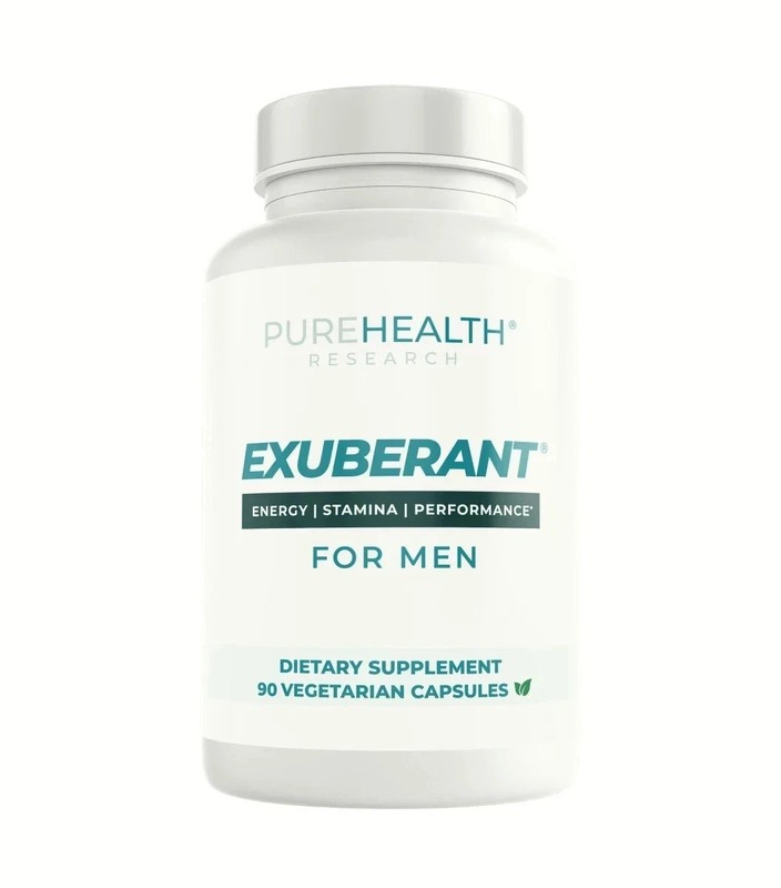 PureHealth Research Exuberant Supplement for Men Boost Energy Perform, 1 Pack