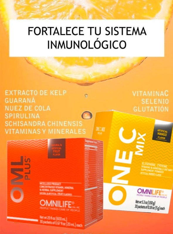 Fortalece Tu Sistema Inmunològico Con OML PLUS Y ONE C MIX DE OMNILIFE