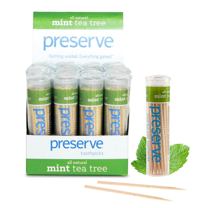 Preserve Toothpicks Refreshing Natural Mint Tea Tree Flavored Toothpicks for …