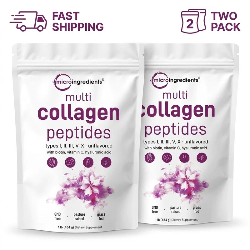 Pack-2Multi Collagen Peptides Powder Hydrolyzed Protein Peptide Type I,II,III,V