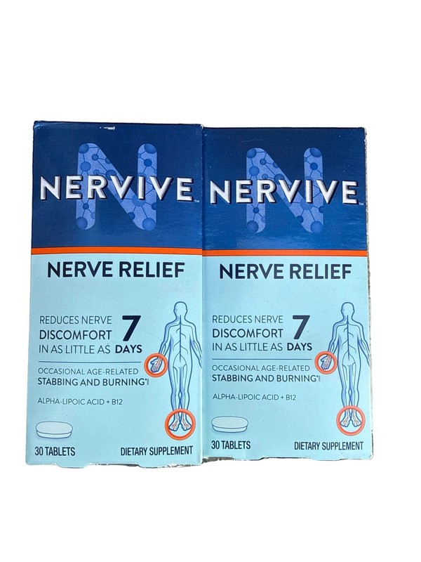 2x 3/27 Nervive Nerve Relief Dietary Supplement 30 Tablets