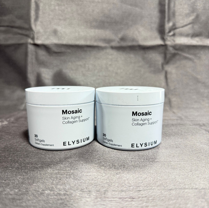 ELYSIUM Mosaic Hyaluronic Acid & Collagen Supplement set of 2 Exp 1/27 60 Caps