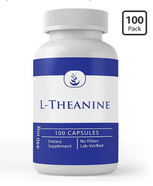 PURE ORIGINAL INGREDIENTS L-THEANINE THEANINE AMINO ACID 100 CAPSULES PILLS