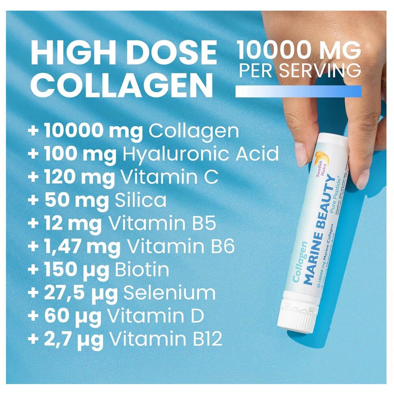 Swedish Nutra Marine Beauty Collagen Shots - for Hair, Skin & Nails 20x25ml gallery
