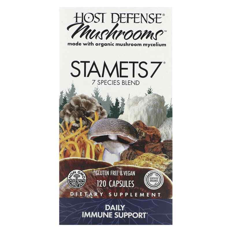 Fungi Perfecti, Stamets 7, Daily Immune Support, 120 Vegetarian Capsules