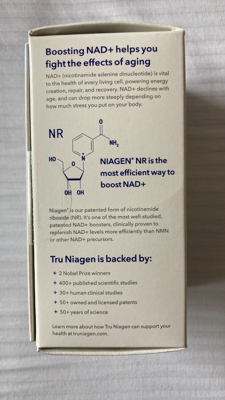 SEALED TRU Niagen Pro Nicotinamide Riboside (NR) 1,000mg 60 capsules gallery