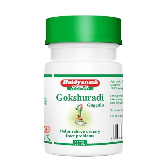 Baidyanath Asli Ayurved Gokshuradi Guggulu, 80 Tablets | Urinary System Support
