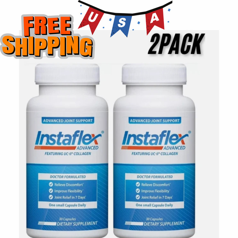 2 Pack Instaflex Advanced Joint Support Doctor Formulated 60 Capsules Exp 2027.