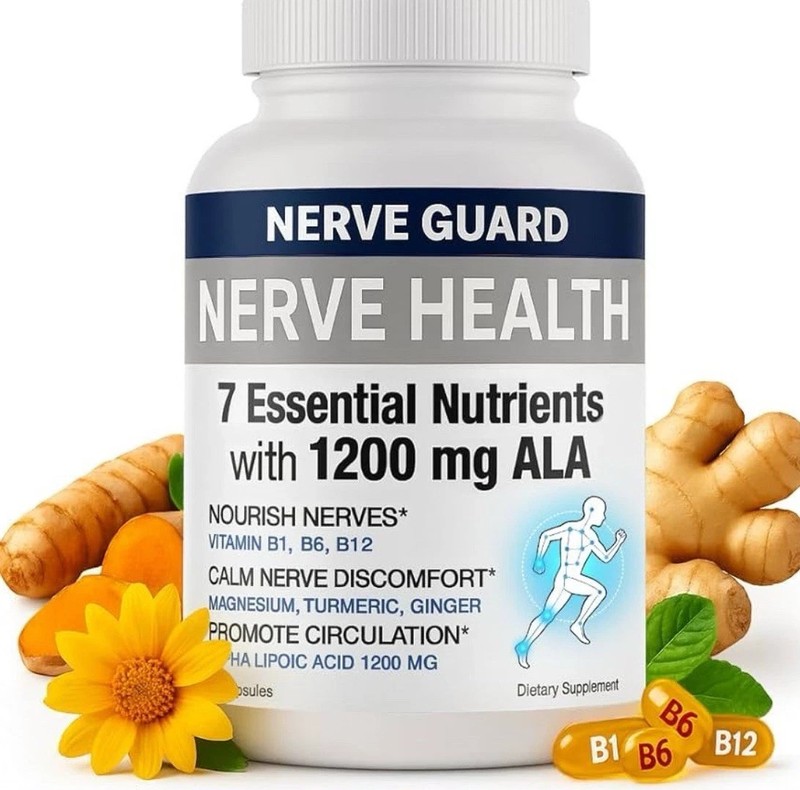 Nuturna Nerve Guard Nerve Health Supplement with 1200 mg ALA 30 Caps Made In USA