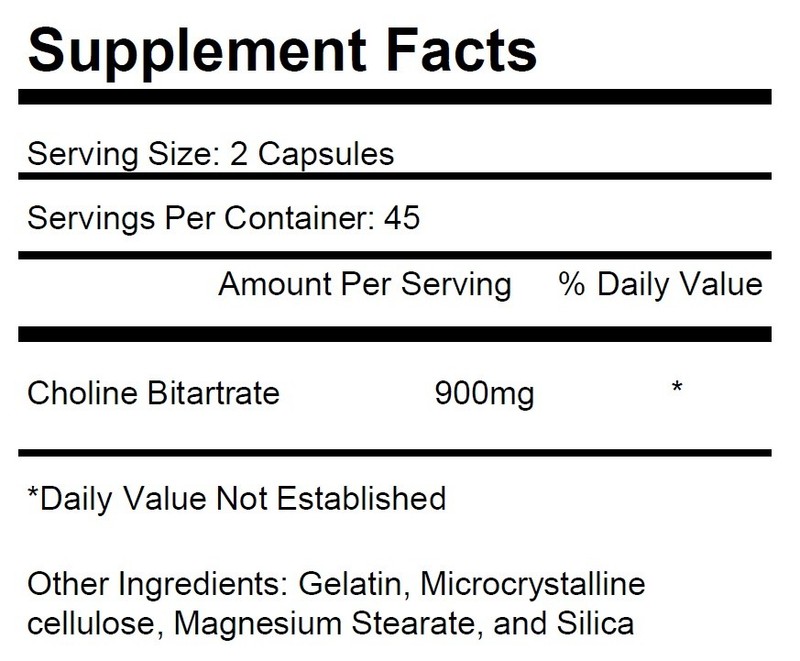 1 Choline Bitartrate 900mg Brain Memory Booster Phosphatidylcholine Nootropic gallery