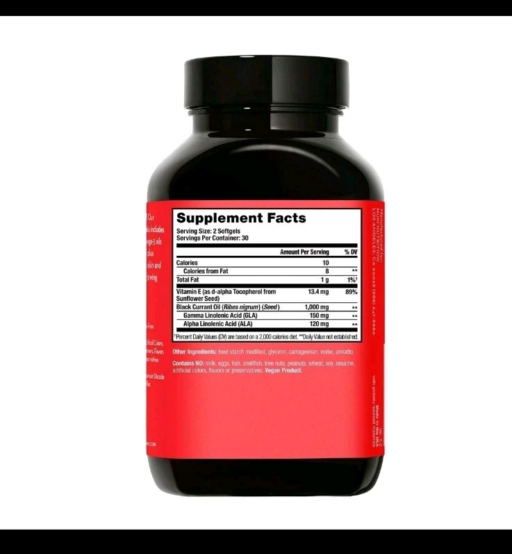 HUM Red Carpet - Skin & Hair Supplement - Black Currant Seed Oil for Glowing ... gallery