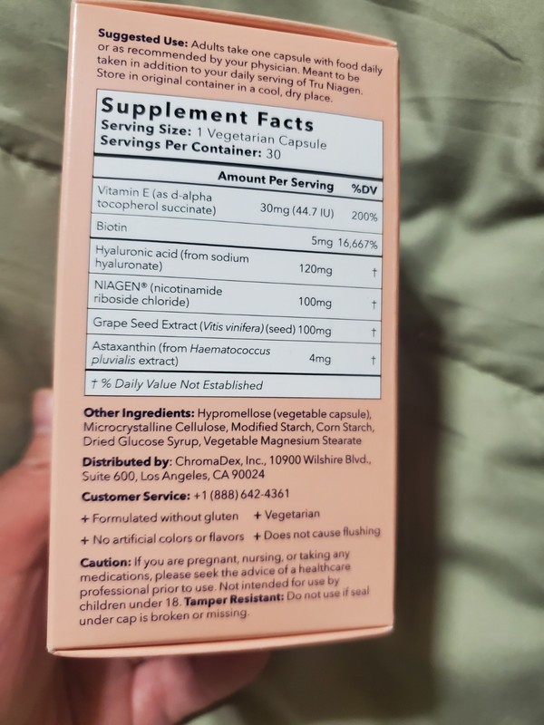 Tru Niagen Beauty, For Hair, Skin And Nails, 60 Capsules, New In Box gallery