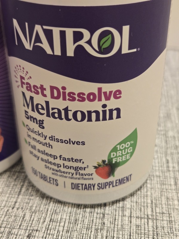 (2)Natrol Melatonin 5 mg Fast Dissolve Strawberry Flavor 150 Tabs READ Descripti gallery