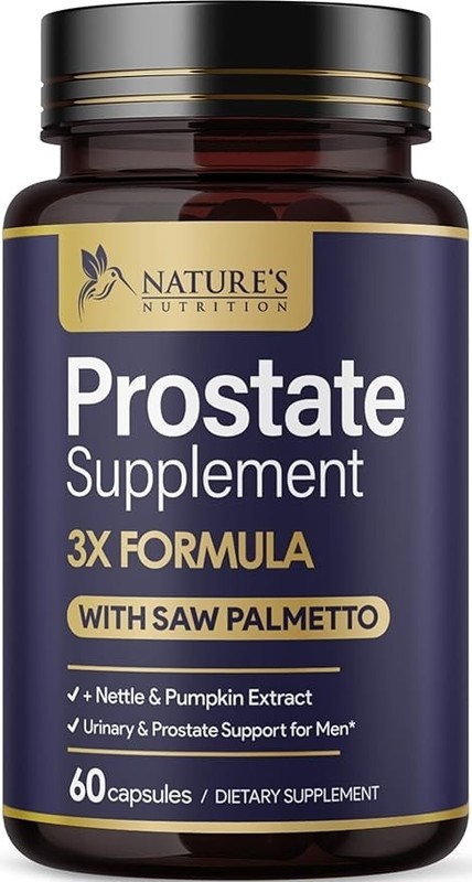 Prostate Health Supplements for Men – 3X Formula with Saw Palmetto Blend Pumpkin