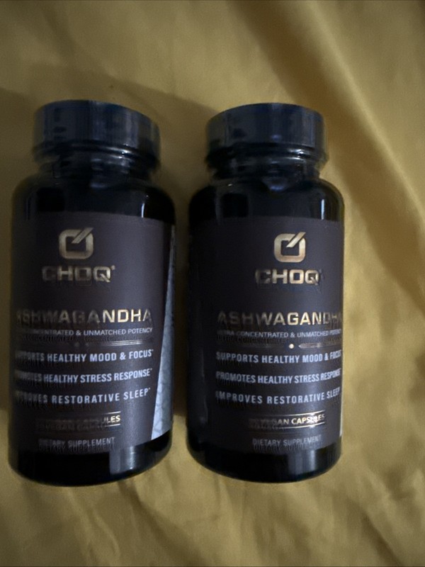 CHOQ Ashwagandha 2 Bottle The 30 Serving Each One – Exp 06/2027