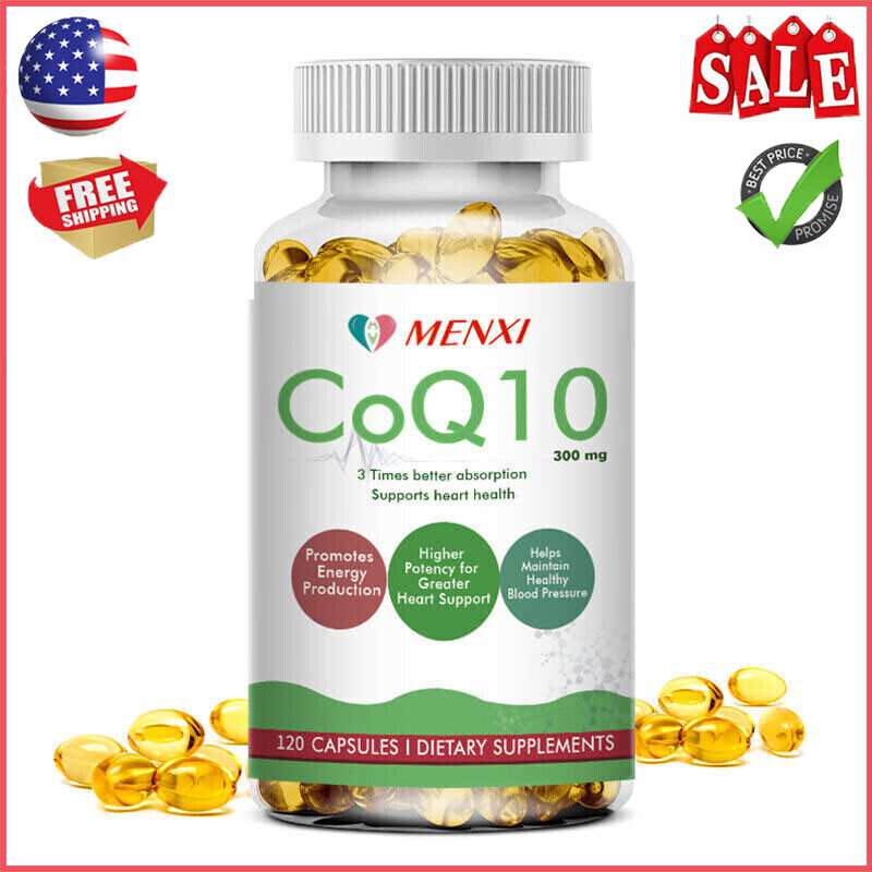 CoQ10 Ubiquinol Capsules – Heart Antioxidant & Cellular Energy 300MG 120PCS