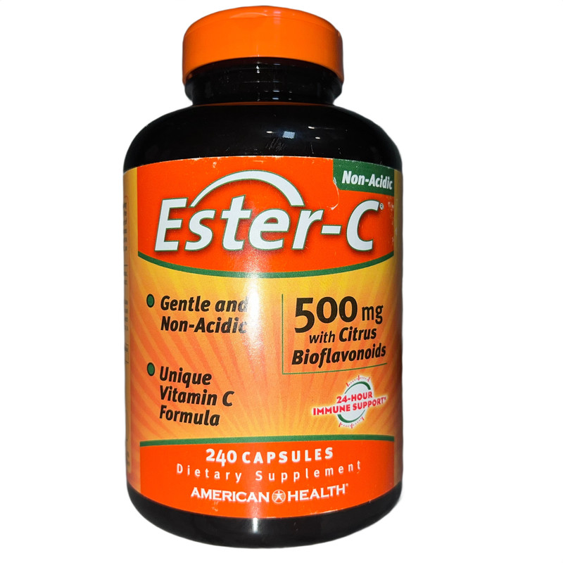 American Health Ester‑C 500mg Non‑Acidic 240 Capsules Exp 10/2027 NEW Sealed