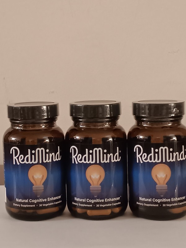 RediMind Natural Cognitive Enhancer Dietary Supplement 3 Bottles of 30 Veg Caps