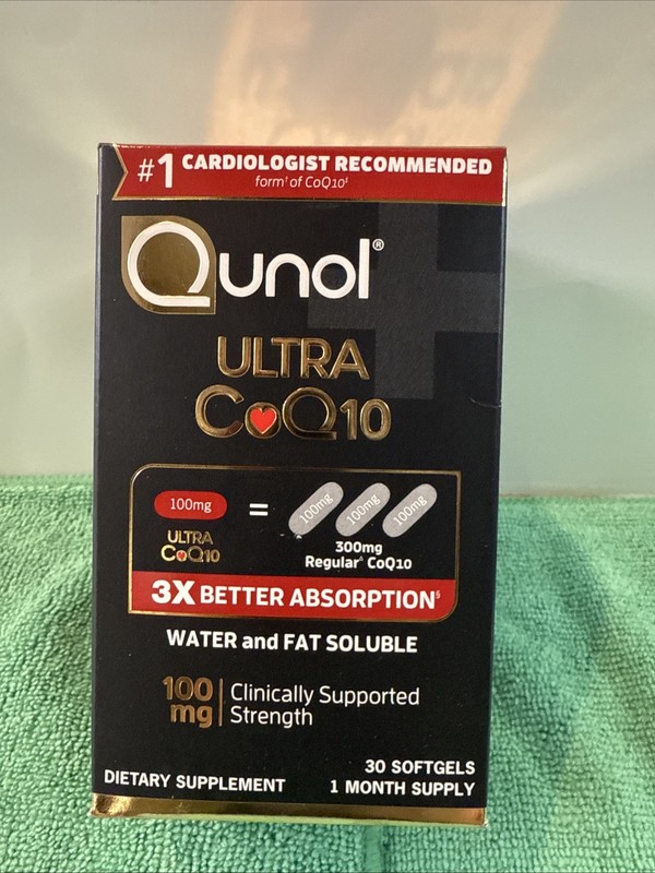 Qunol Ultra CoQ10 100mg Clinical Strength- 1 Month Supply- 30 Softgels 7/2027+