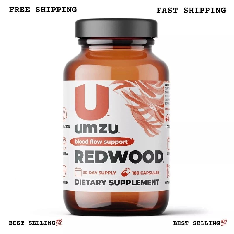 UMZU Redwood Blood Flow Support Dietary Supplement 30 Day Supply (180 Capsules)