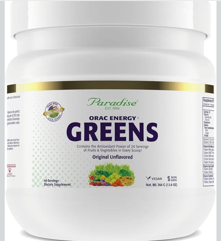 Paradise, ORAC Energy Greens Powder Extract, Super Antioxidants, Probiotics