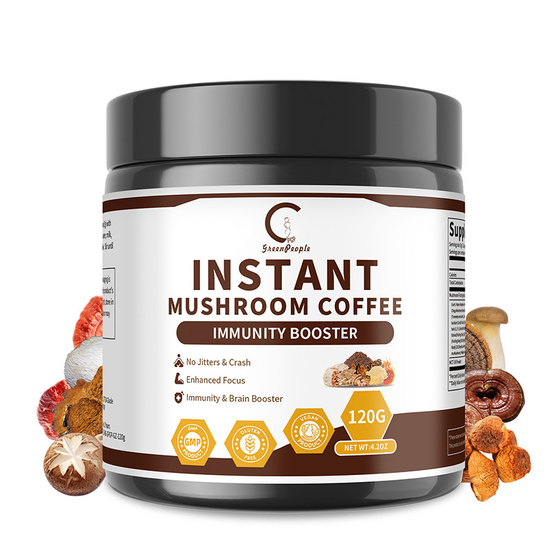 Mushroom Coffee Blend – 10+ Mushrooms with MCT & Organic Instant Coffee
