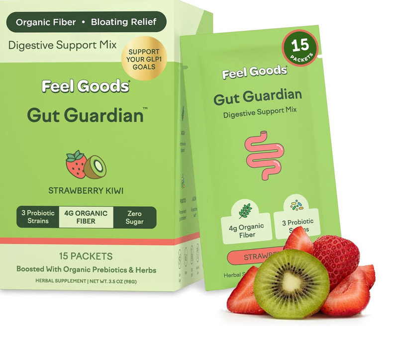 Feel Goods Gut Guardian, Gut Health Powder Packets , 15 Count EXP08/27