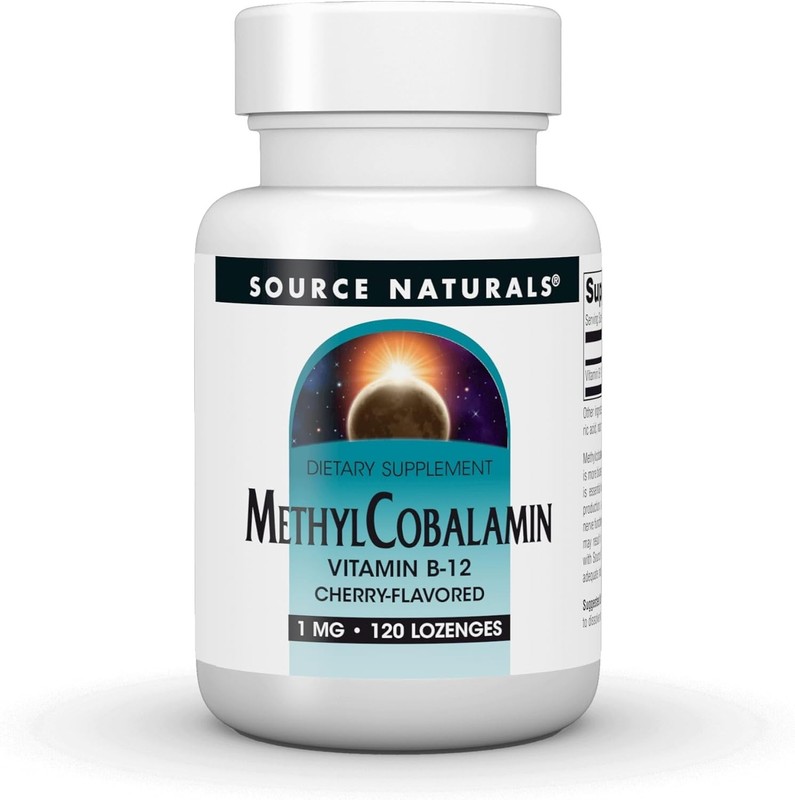 Source Naturals Methylcobalamin Vitamin B-12 Cherry Lozenge 1 mg 120 Ct Sealed