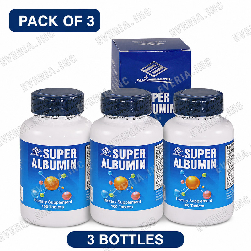 Nu Health Super Albumin , Supports Tissue Repair , 100 Tablets Pack of 3