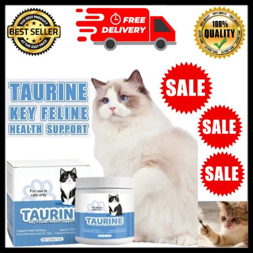 200g Pure Taurine Powder for Cats – Essential Amino Acid Supplement for Heart He